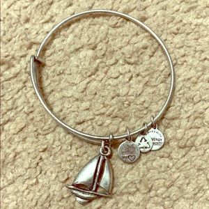 Alex and Ani Silver Sailboat Charm Bracelet